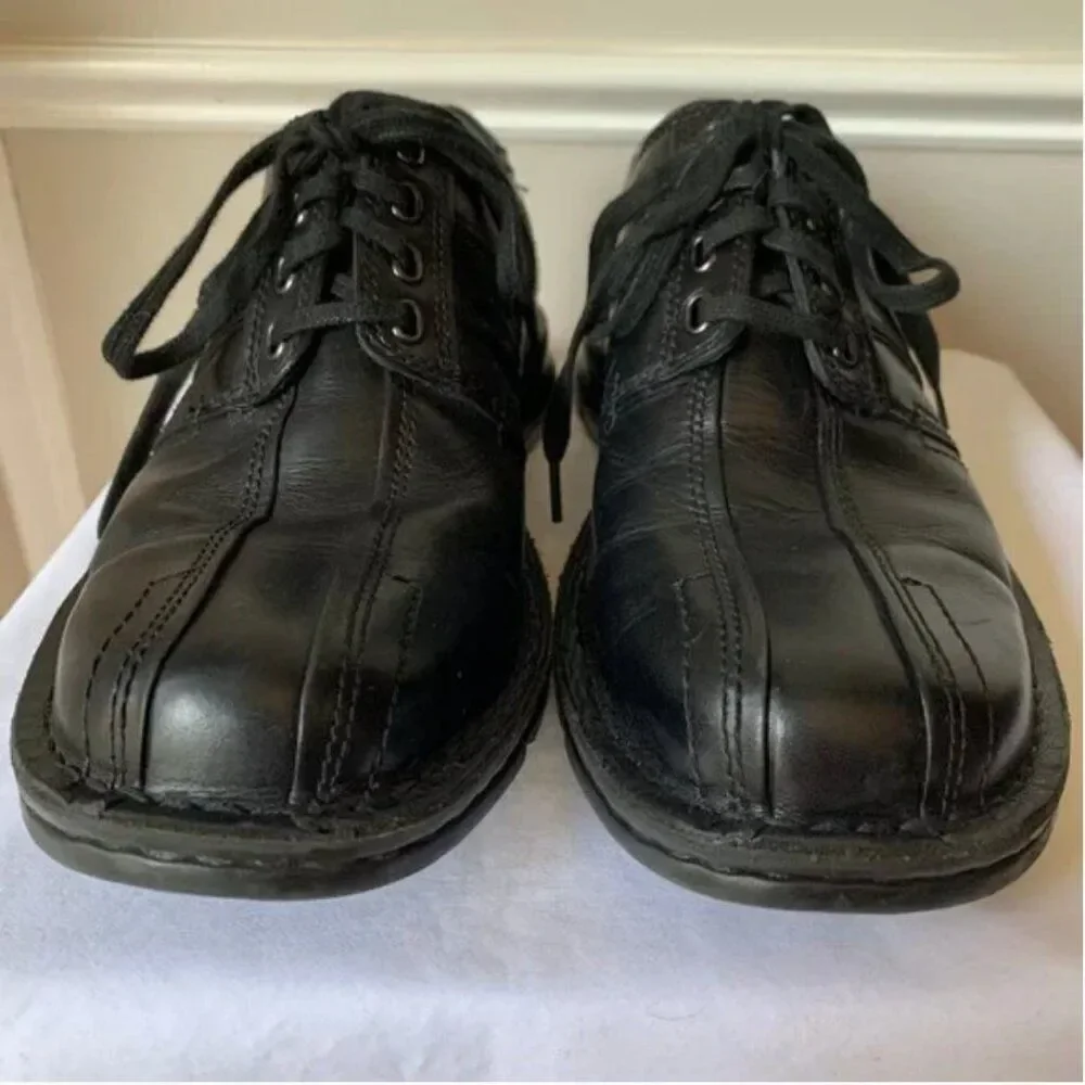 Clarks Black Leather Ortholite Dress Shoes 7